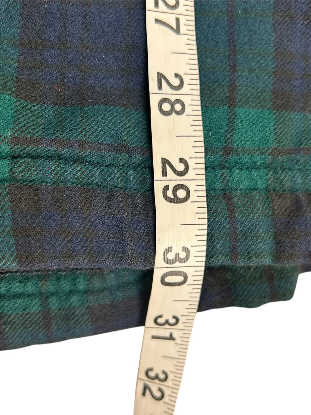 L.L.BEAN VTG 90s Black Watch Plaid Fleece Lined Flannel Shirt Men’s XL - Picture 11 of 11
